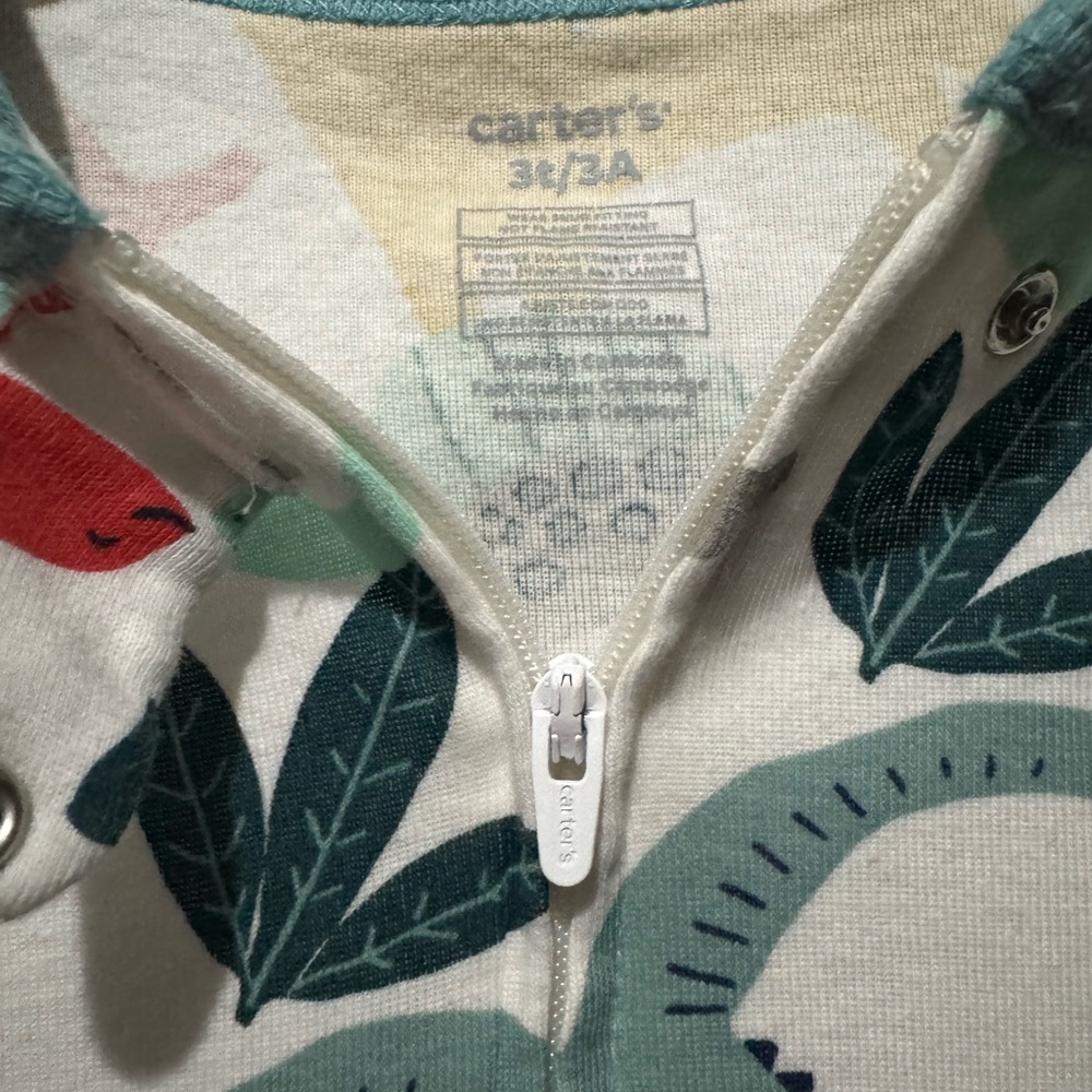 Set of 4 Kids' Patterned footless bodysuits. - Picture 3 of 9